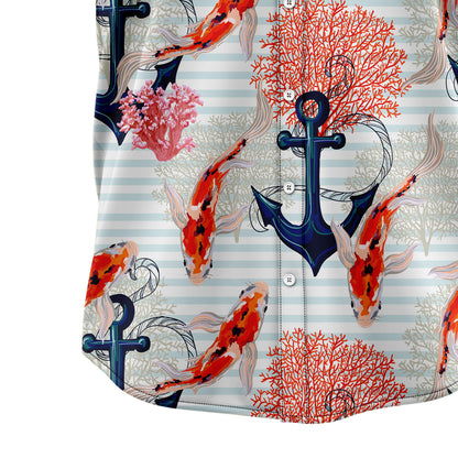 Beautiful Koi Fish And Anchor H147015 Hawaiian Shirt