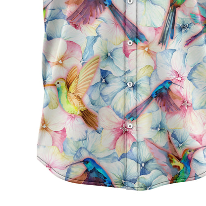 Hummingbird And Vintage Floral H147014 Hawaii Shirt