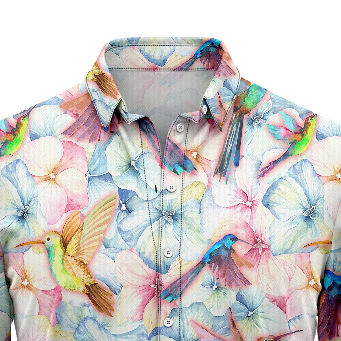 Hummingbird And Vintage Floral H147014 Hawaii Shirt