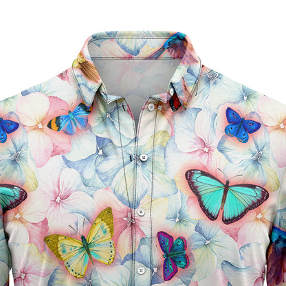 Butterfly And Vintage Floral H147012 Hawaiian Shirt