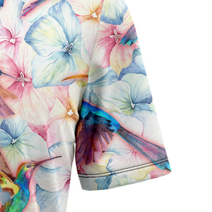 Hummingbird And Vintage Floral H147014 Hawaii Shirt