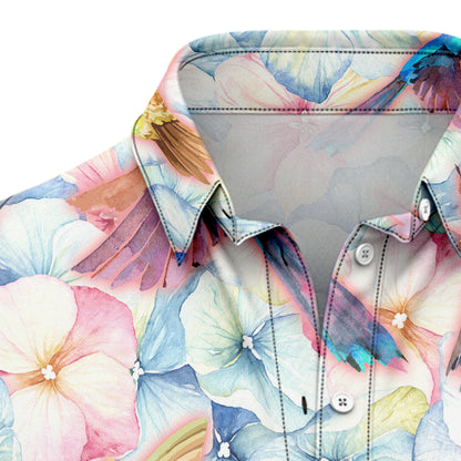 Hummingbird And Vintage Floral H147014 Hawaii Shirt