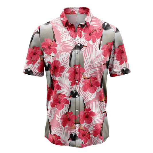 Penguin Tropical Flowers Hibiscus H137054 Hawaiian Shirt