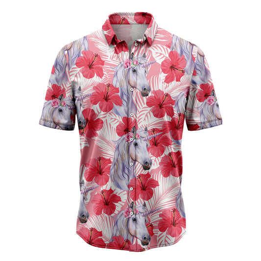 Unicorn Tropical Flowers Hibiscus H137047 Hawaiian Shirt