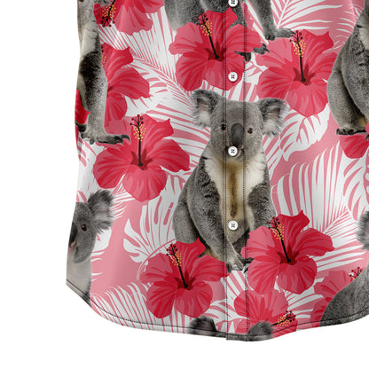 Koala Tropical Flowers Hibiscus H137055 Hawaiian Shirt