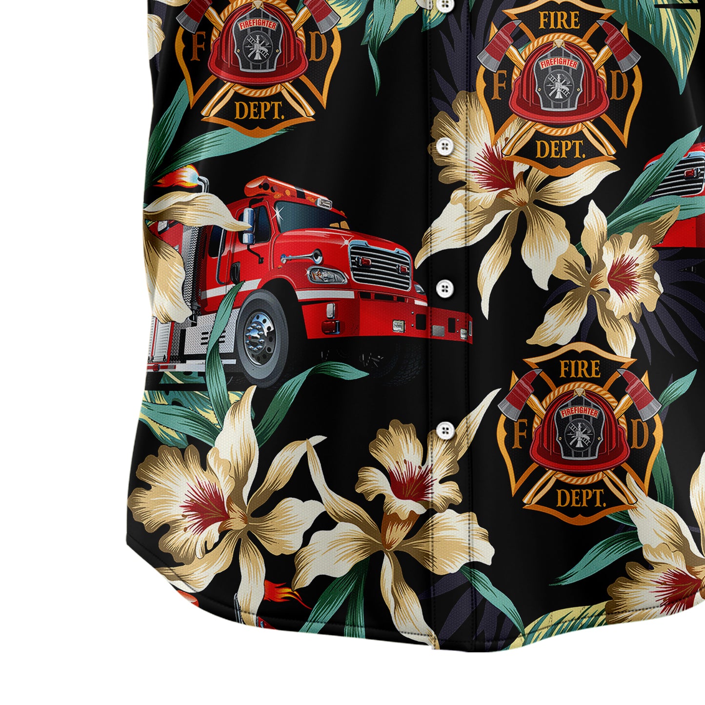 Truck Floral Vintage T1407 Hawaiian Shirt