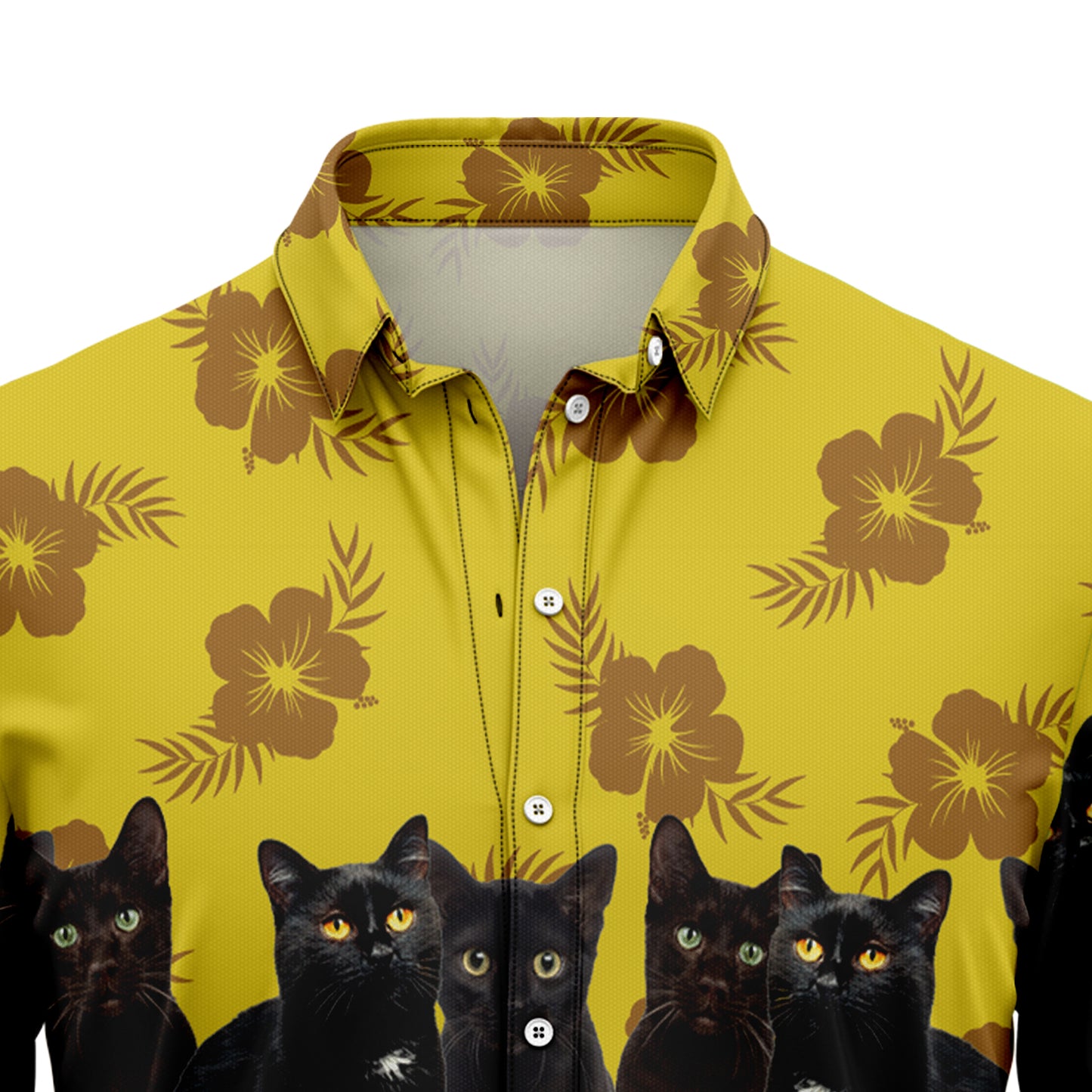 Tropical Black Cat TG5714 Hawaiian Shirt