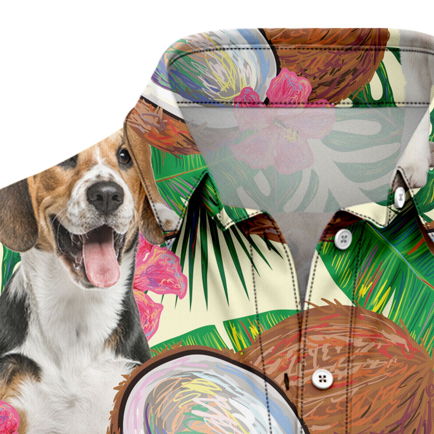 Beagle Tropical Coconut G5731 Hawaiian Shirt