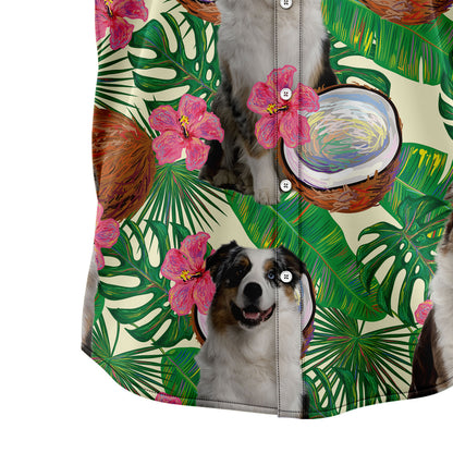 Australian Shepherd Tropical Coconut G5731 Hawaiian Shirt