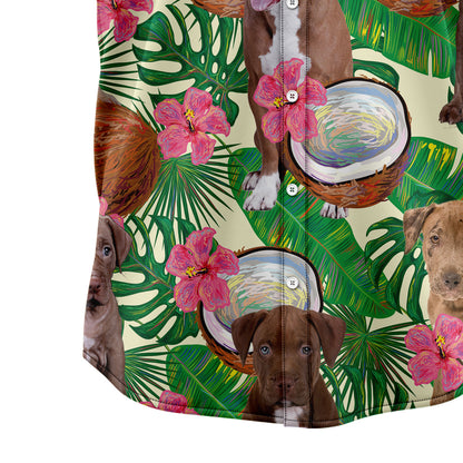 American Pit Bull Terrier Tropical Coconut  G5731 Hawaiian Shirt