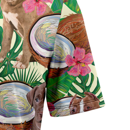 American Pit Bull Terrier Tropical Coconut  G5731 Hawaiian Shirt