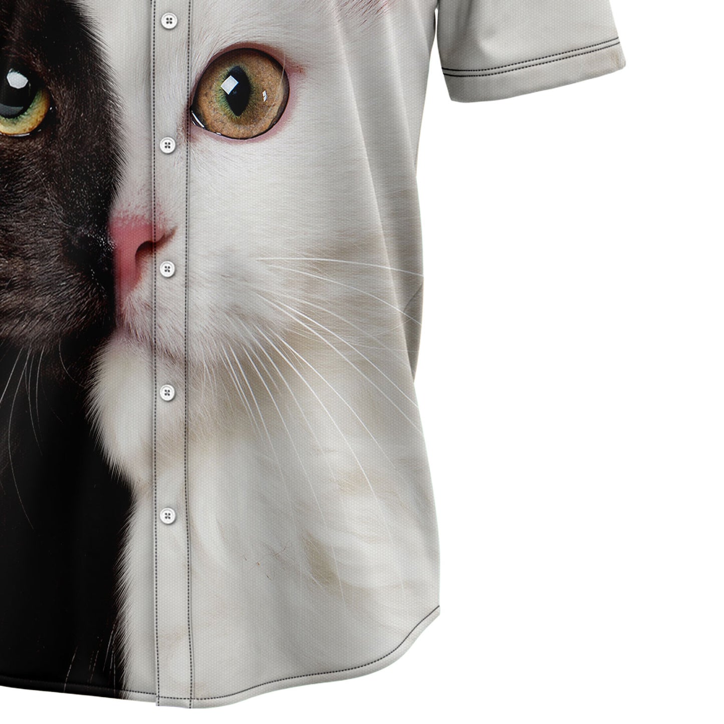 Cat Black & White T3107 Hawaiian Shirt