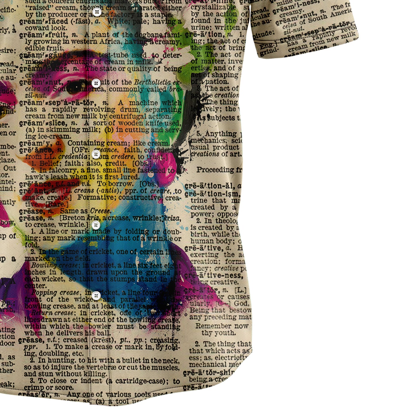 Frida Kahlo Upcycled Dictionary G5804 Hawaiian Shirt