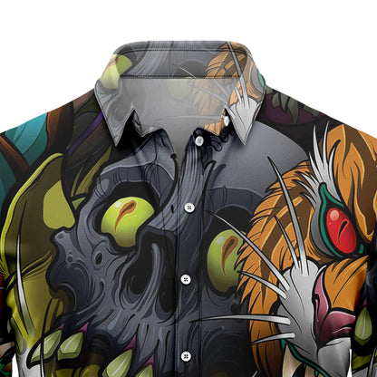 Tigers With Skull G5731 Hawaiian Shirt
