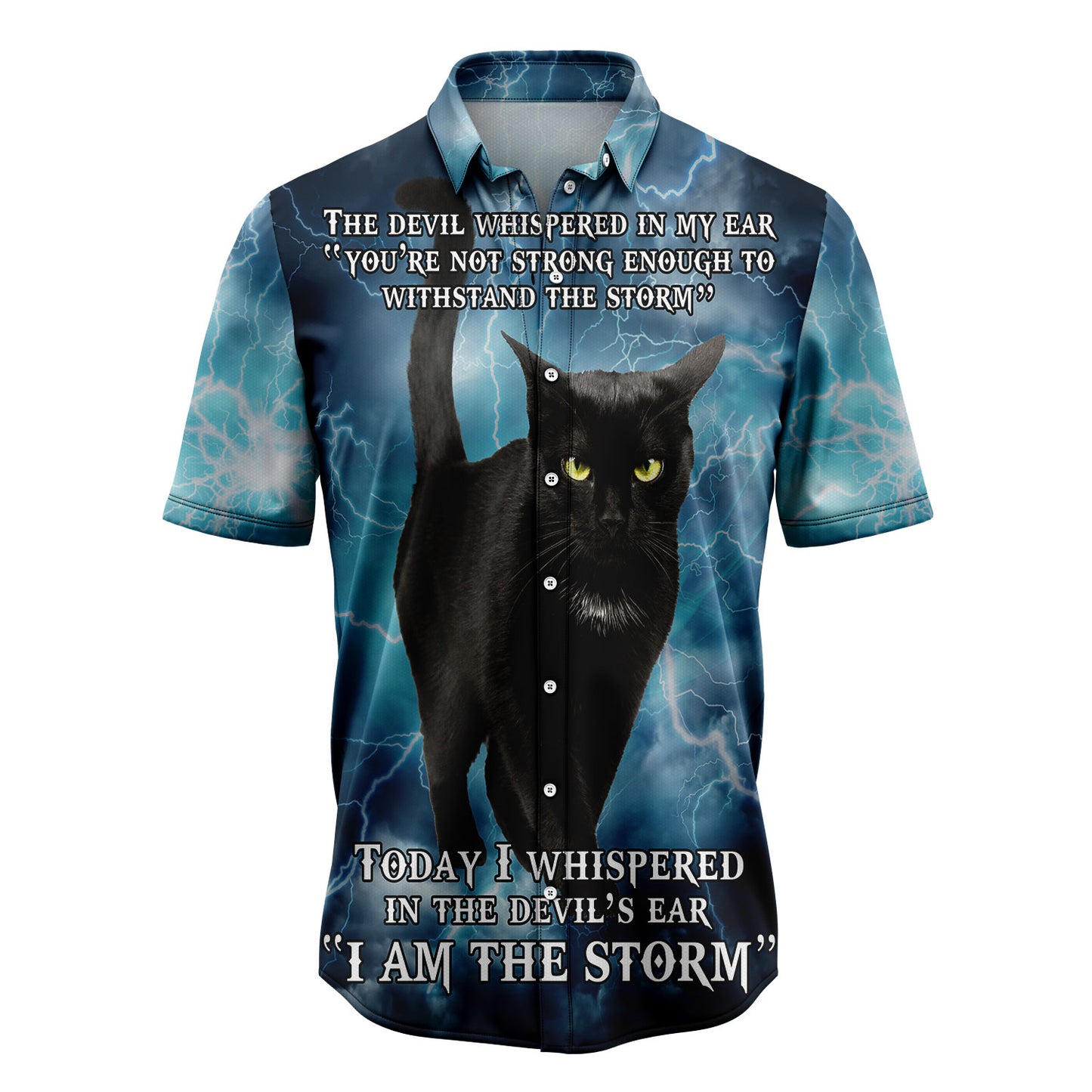 Black Cat Storm T3007 Hawaiian Shirt