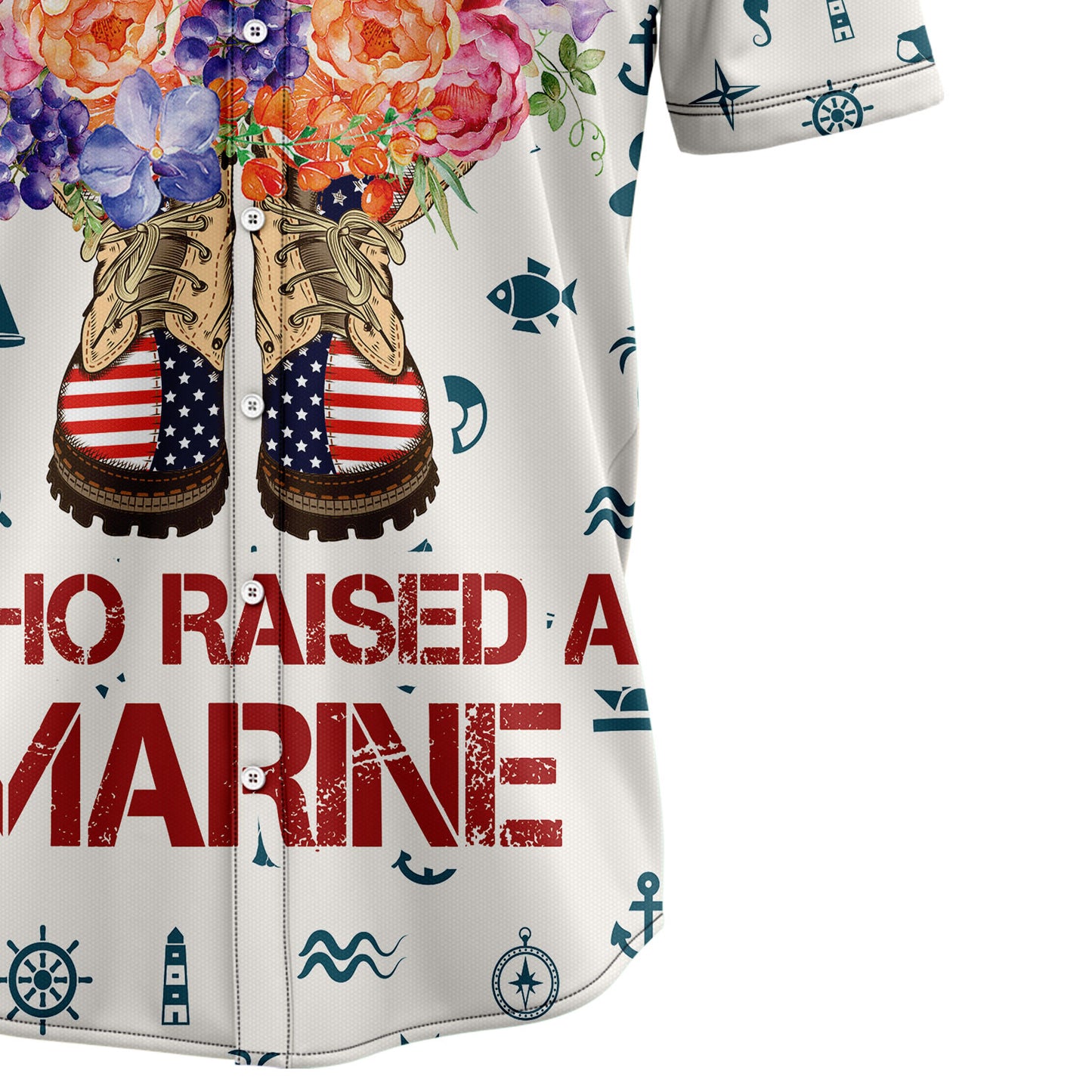 Marine Mom D3007 Hawaiian Shirt