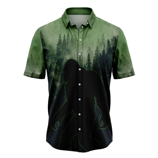 Bigfoot Night Forest T0308 Hawaiian Shirt