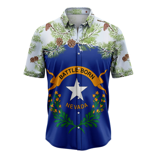Nevada Singleleaf Pinyon Pine Flag H137035 Hawaiian Shirt
