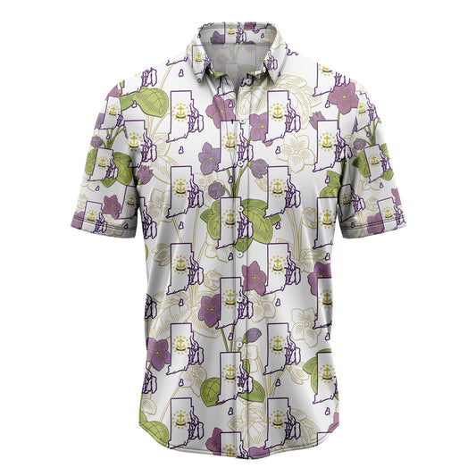 Rhode Island Violet Flower H107010 Hawaiian Shirt
