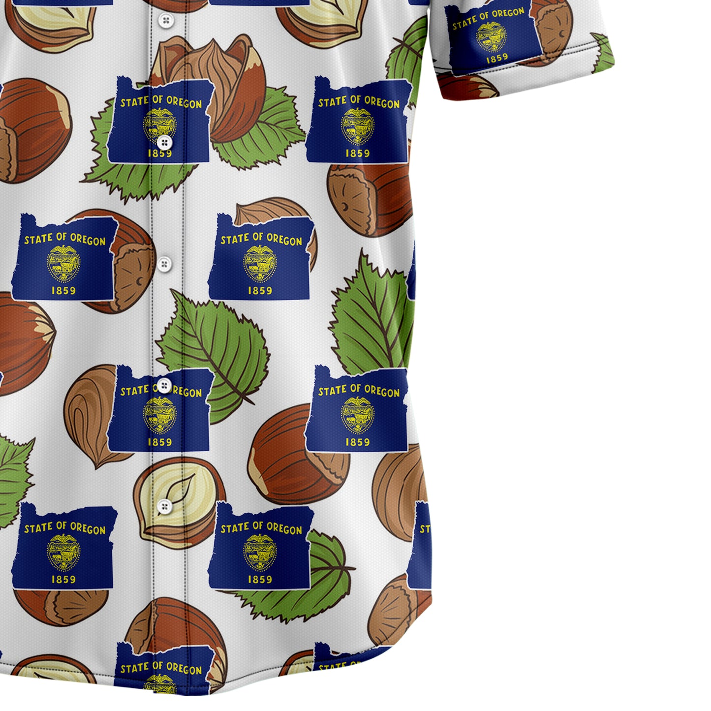Oregon Hazelnut H107008 Hawaiian Shirt