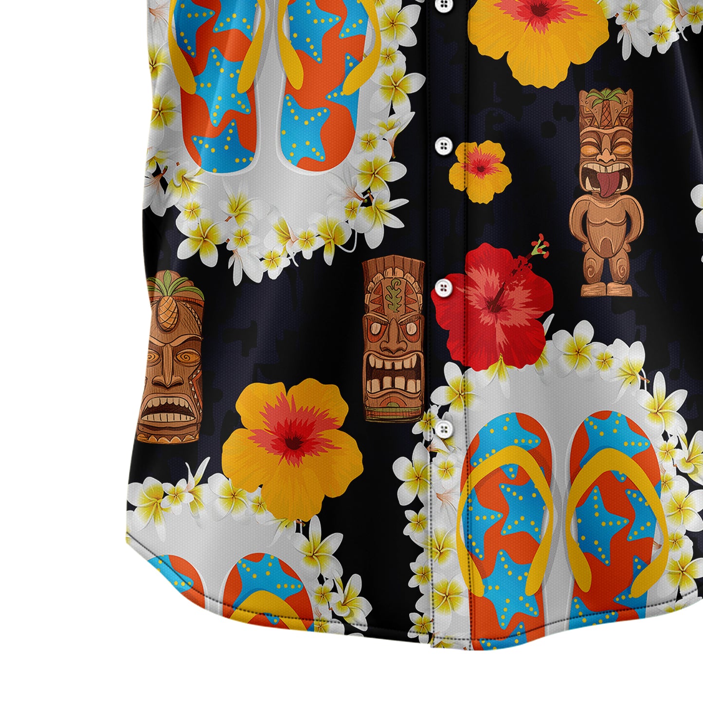 Flip-flops Tiki Pattern T1307 Hawaiian Shirt