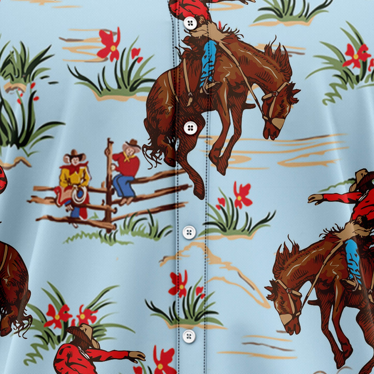 Awesome Western Cowboy G5713 Hawaiian Shirt