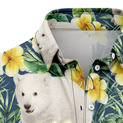 Polar Bear Frangipani D1307 Hawaiian Shirt