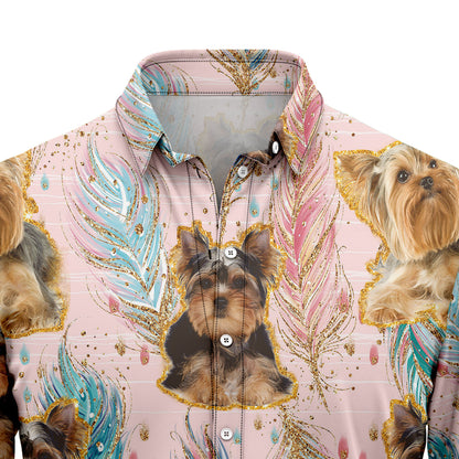 Yorkshire Terrier Boho Feather H30702 Hawaiian Shirt