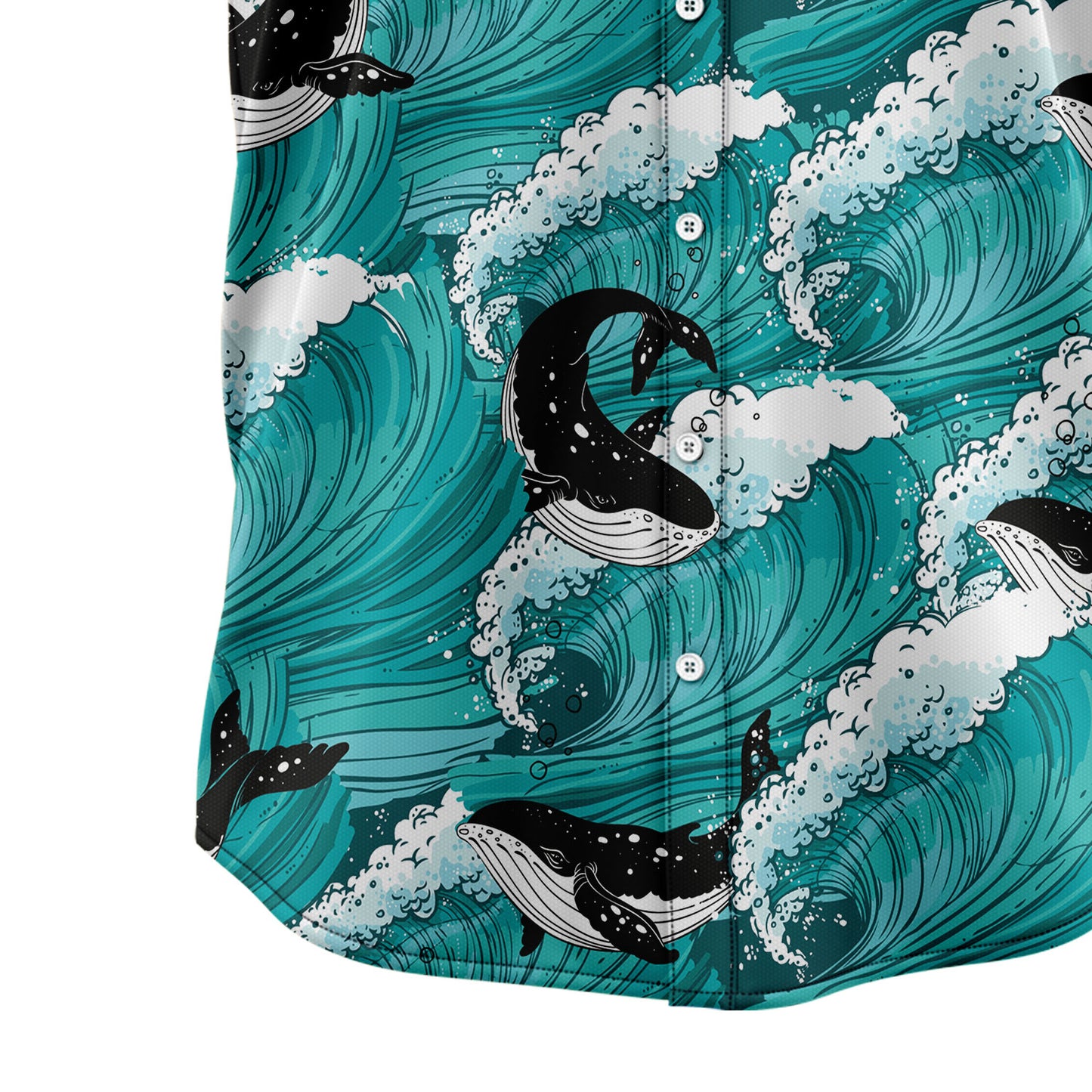 Whale Sea Waves G5730 Hawaiian Shirt