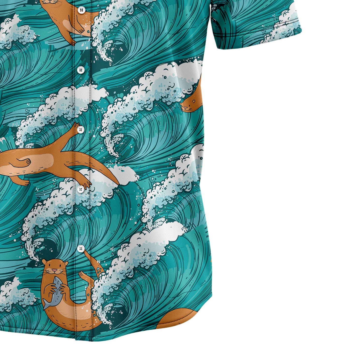 Otter Sea Waves G5730 Hawaiian Shirt