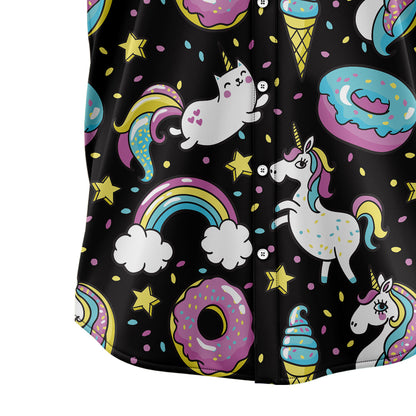 Unicorns Donuts Rainbow G5730 Hawaiian Shirt