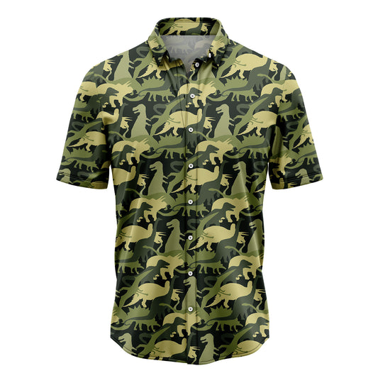 Camouflage Dinosaur G5730 Hawaiian Shirt