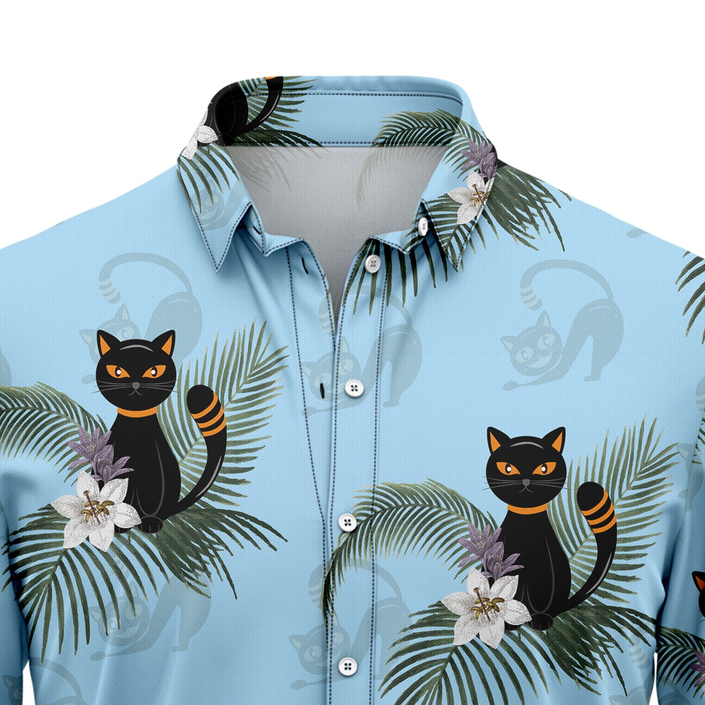 Black Cat Tropical H29716 Hawaiian Shirt