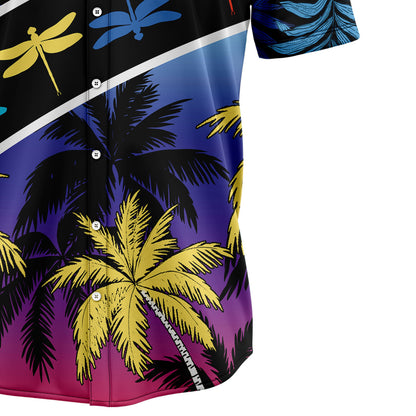 Vacation Tropical Coconut Palm Dragonfly H29712 Hawaiian Shirt