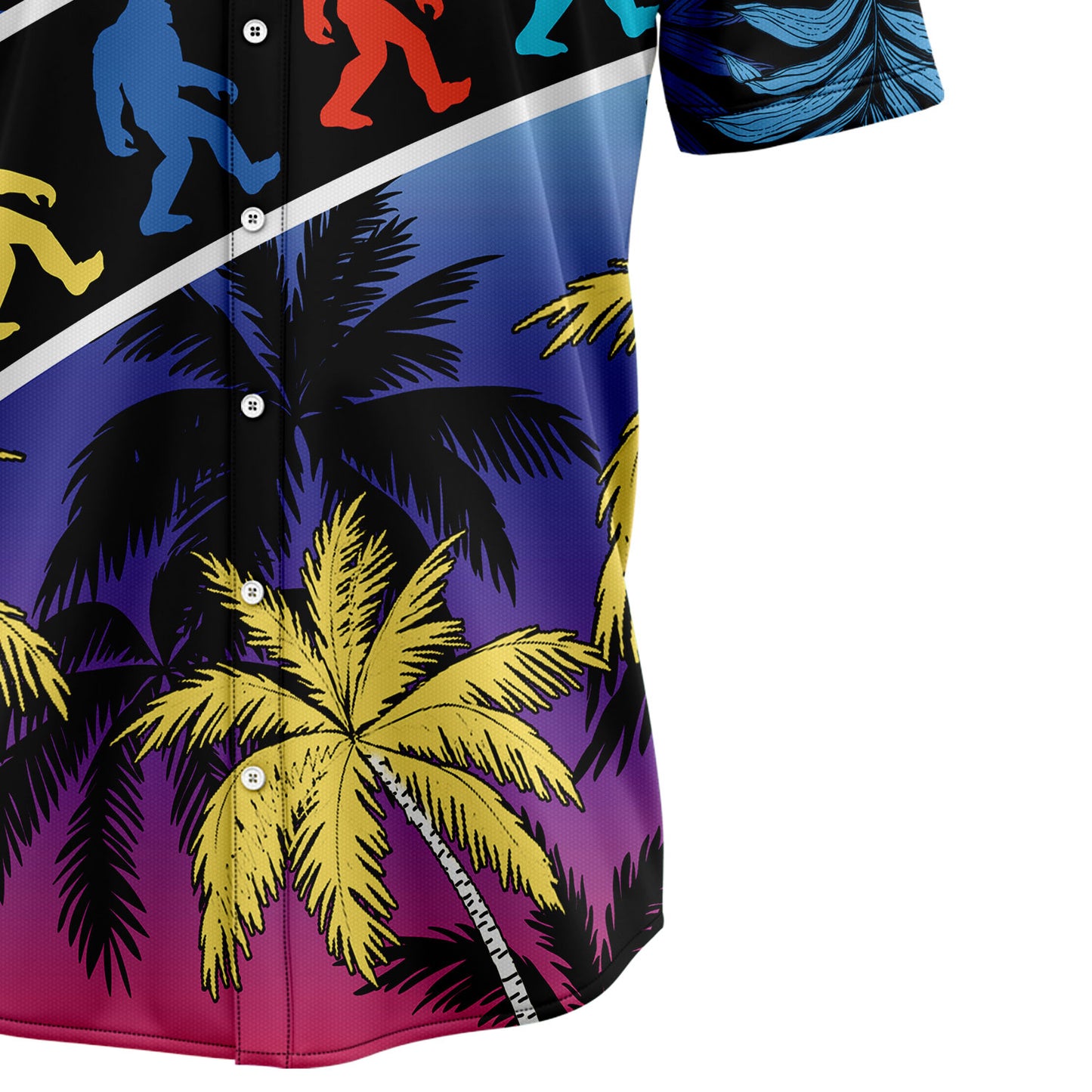 Vacation Tropical Coconut Palm Bigfoot H29706 Hawaiian Shirt