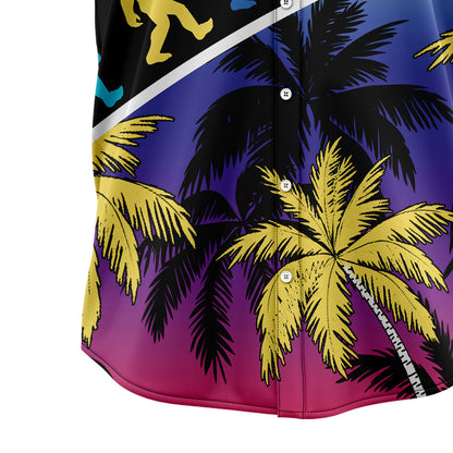 Vacation Tropical Coconut Palm Bigfoot H29706 Hawaiian Shirt