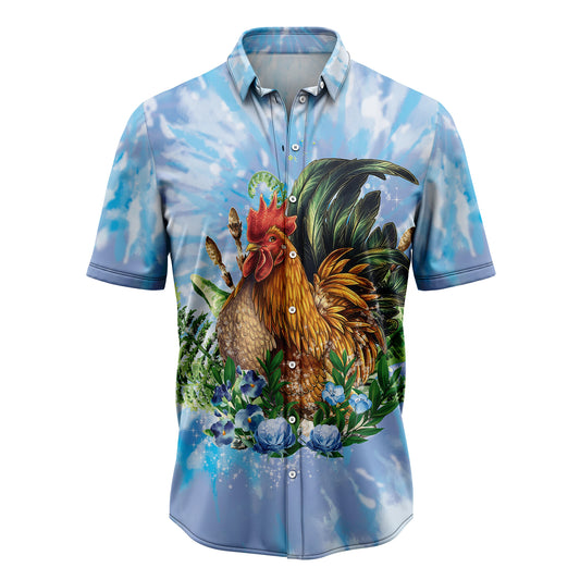 Chicken Tie Dye H97028 Hawaiian Shirt