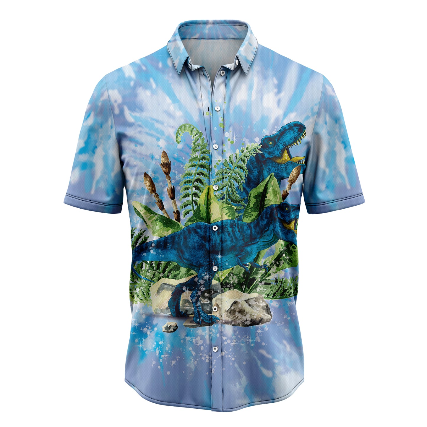 T-Rex Tie Dye H97022 Hawaiian Shirt