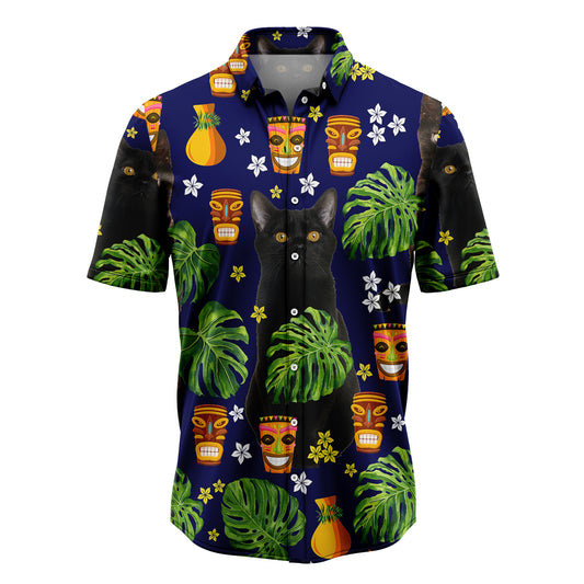 Black Cat Native Tropical T1307 Hawaiian Shirt