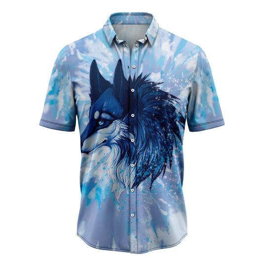 Wolf Tie Dye H77078 Hawaiian Shirt