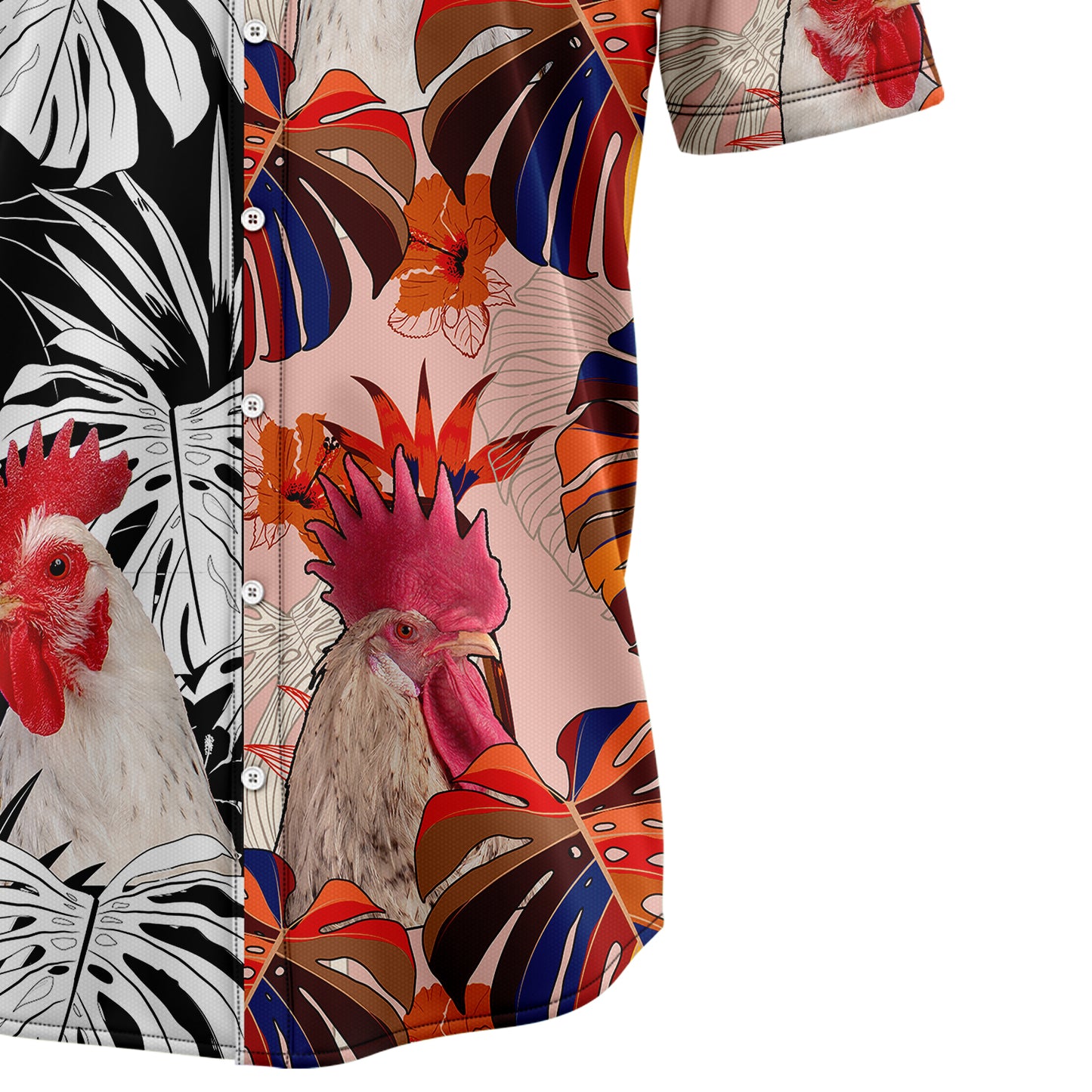 Chicken Floral T1307 Hawaiian Shirt