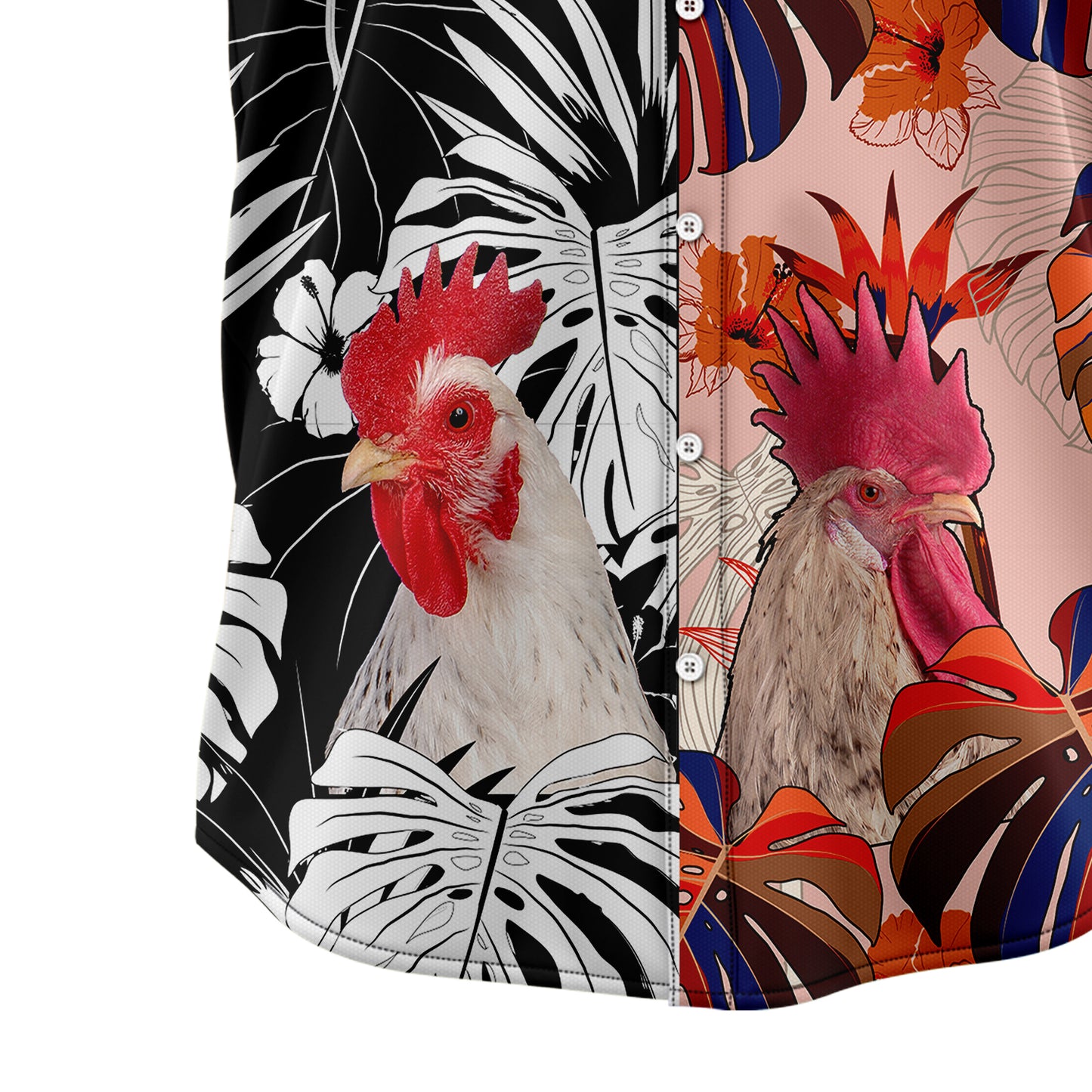 Chicken Floral T1307 Hawaiian Shirt