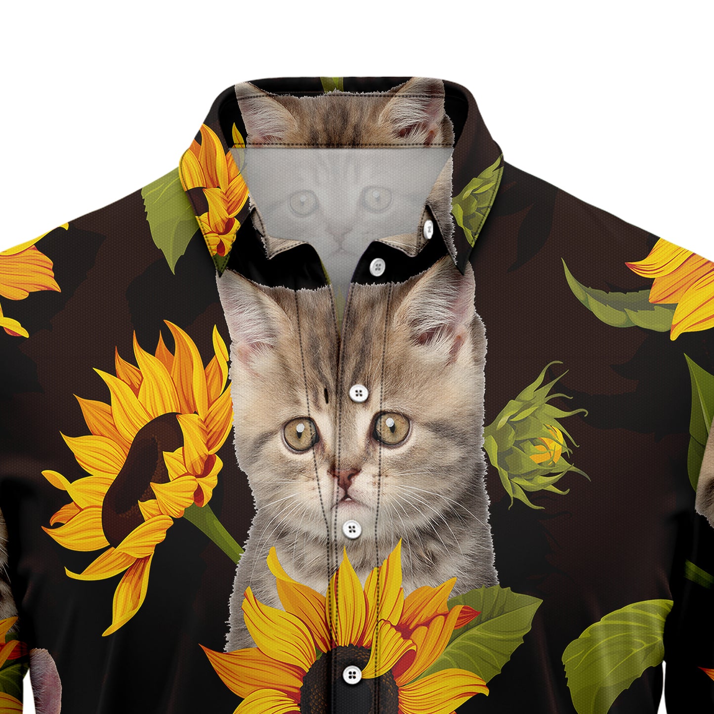Cat Sunflower T1307 Hawaiian Shirt