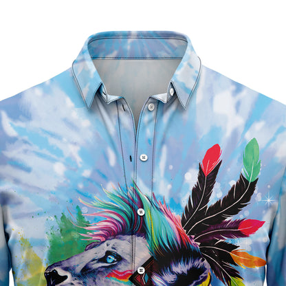 Lion Tie Dye H97026 Hawaiian Shirt
