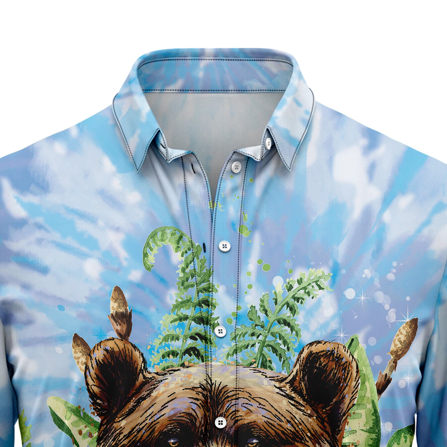 Bear Tie Dye H97023 Hawaiian Shirt