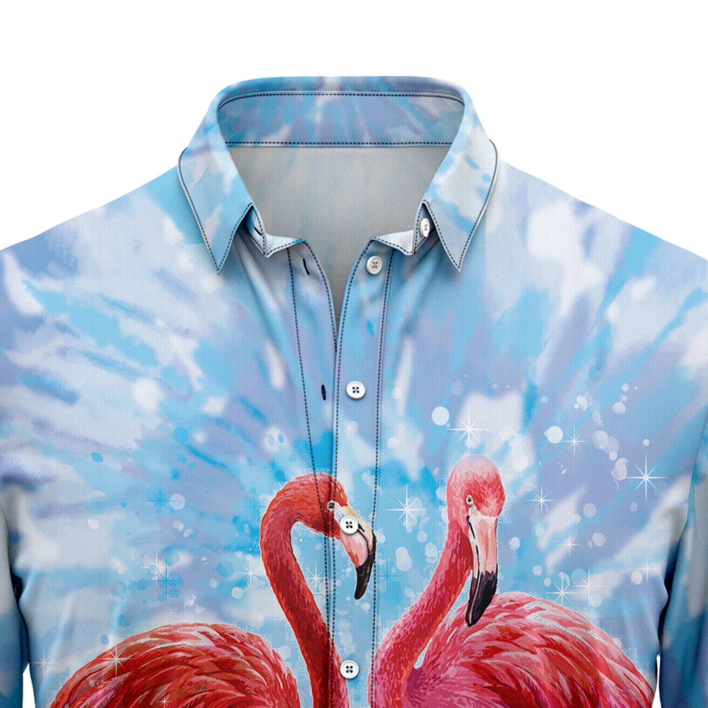 Flamingo Tie Dye H97021 Hawaiian Shirt