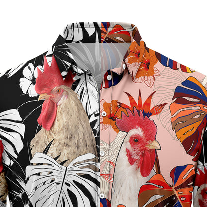 Chicken Floral T1307 Hawaiian Shirt