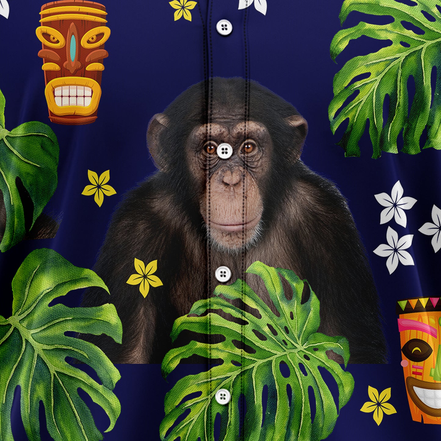 Chimpanzee Native Tropical T1307 Hawaiian Shirt