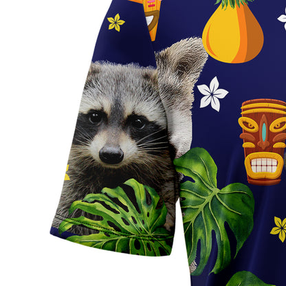Raccoon Native Tropical T1307 Hawaiian Shirt