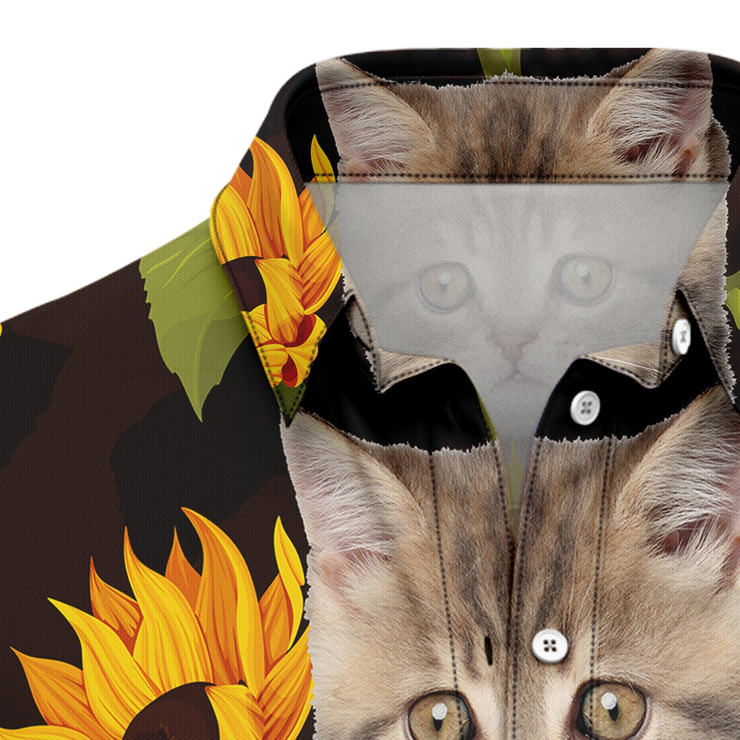Cat Sunflower T1307 Hawaiian Shirt
